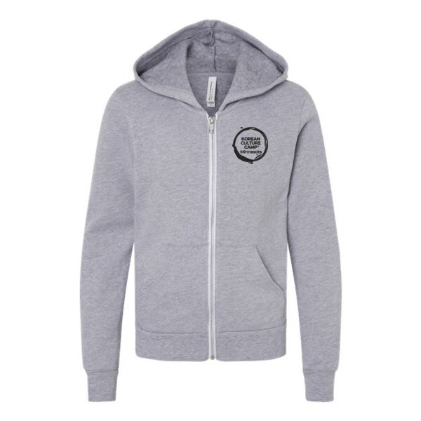 BELLA + CANVAS - Youth Sponge Fleece Full-Zip Hoodie - Embroidered Logo Thumbnail
