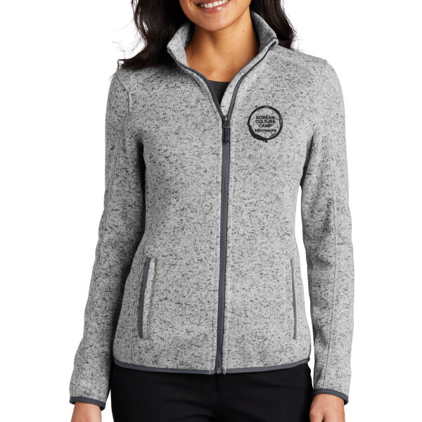 Port Authority® Ladies Sweater Fleece Jacket - Embroidered Logo Thumbnail