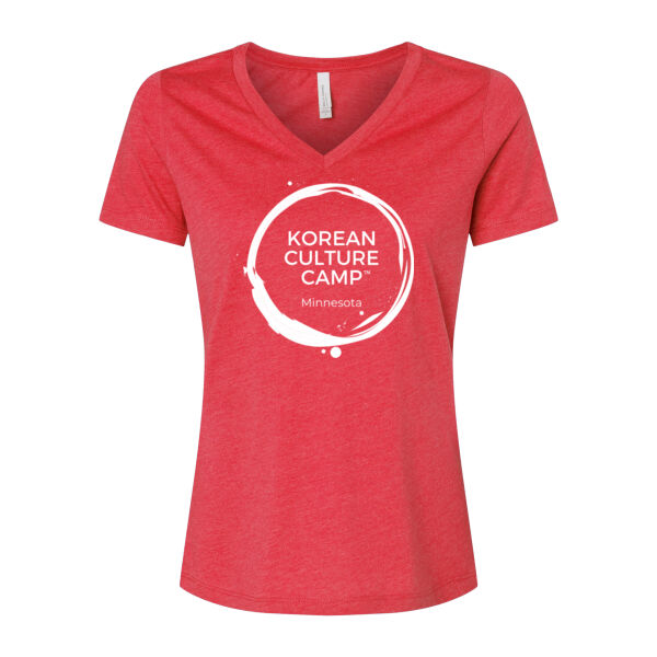 Bella+Canvas - Women's Relaxed Heather CVC V-Neck Tee - Printed Logo Thumbnail